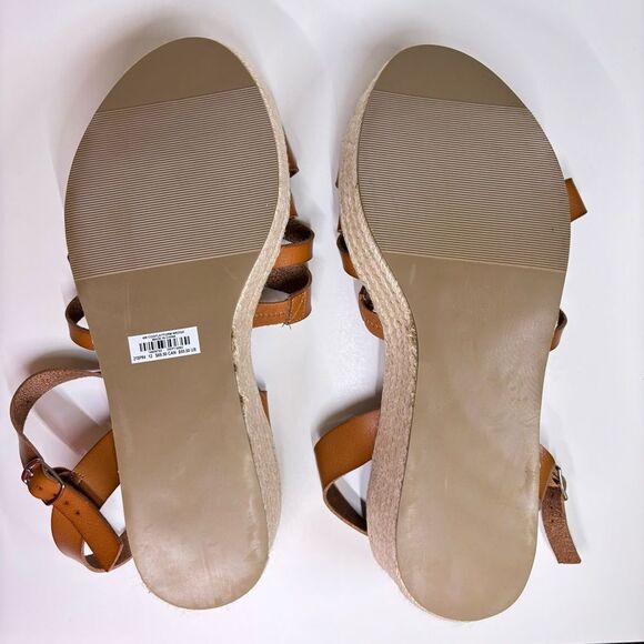 Torrid Brown Faux Leather Espadrille Platform Wedge Sandals - Size 12 - Picture 6 of 11